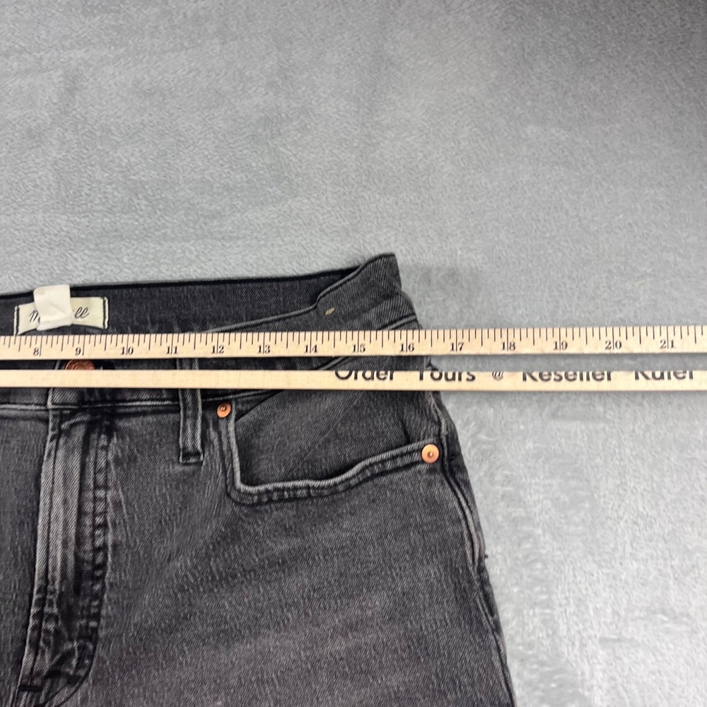 Madewell The Perfect Vintage Wide-Leg Crop Jean Faded Black Raw Hem Size 30 - Picture 4 of 10